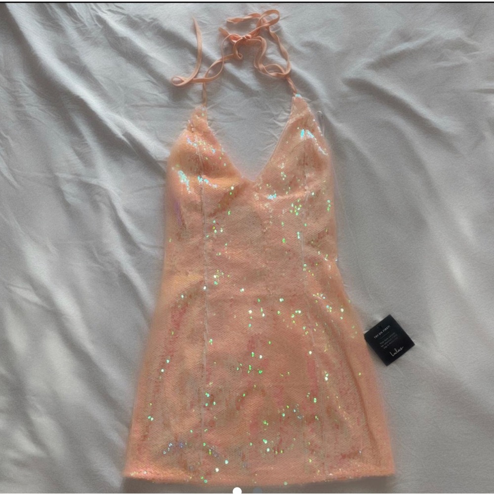 Peach Sequin Dress